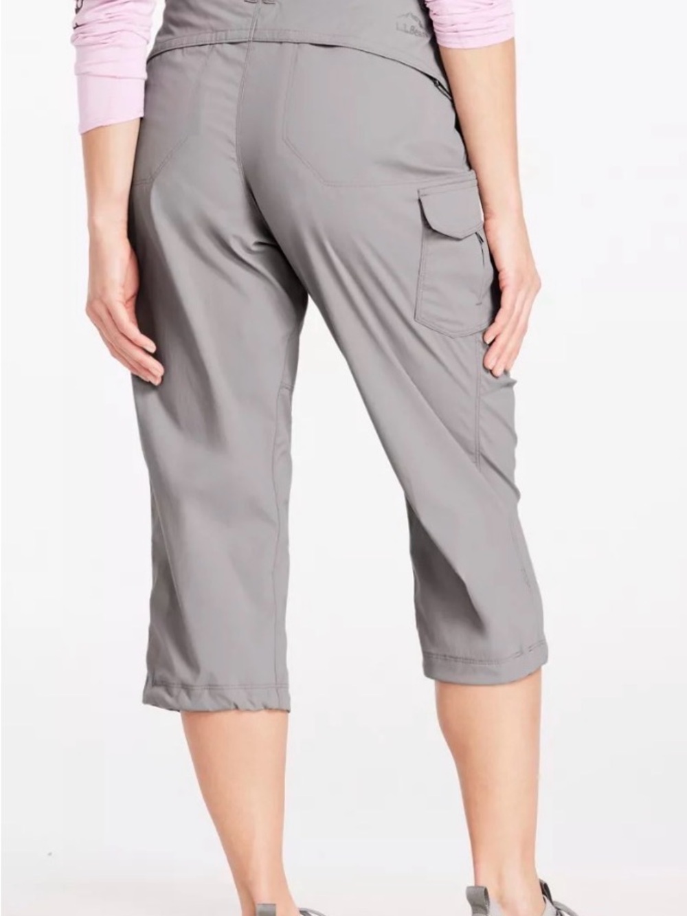 L.L. Bean Women’s Large Tropicwear Hiking Capri Pants Grey Lightweight New - Picture 4 of 11